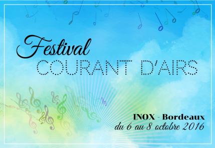Festival Courant d'airs, 13e édition, à Bordeaux (33) - du 6 au 8 octobre 2016