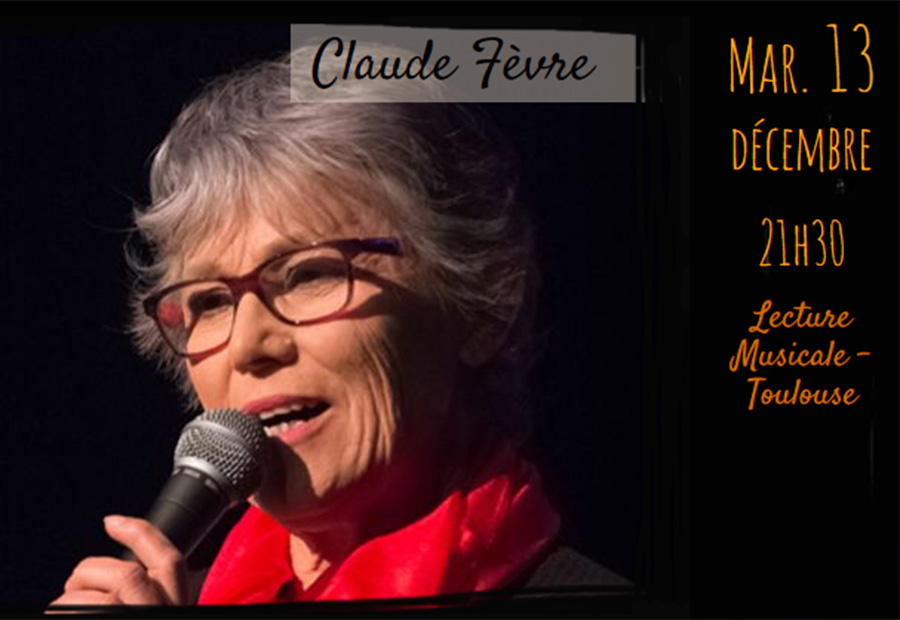 Lecture musicale autour de Barbara (Claude Fèvre & Dora Mars) au Bijou à Toulouse (31) - le 13 décembre 2016 à 21h30